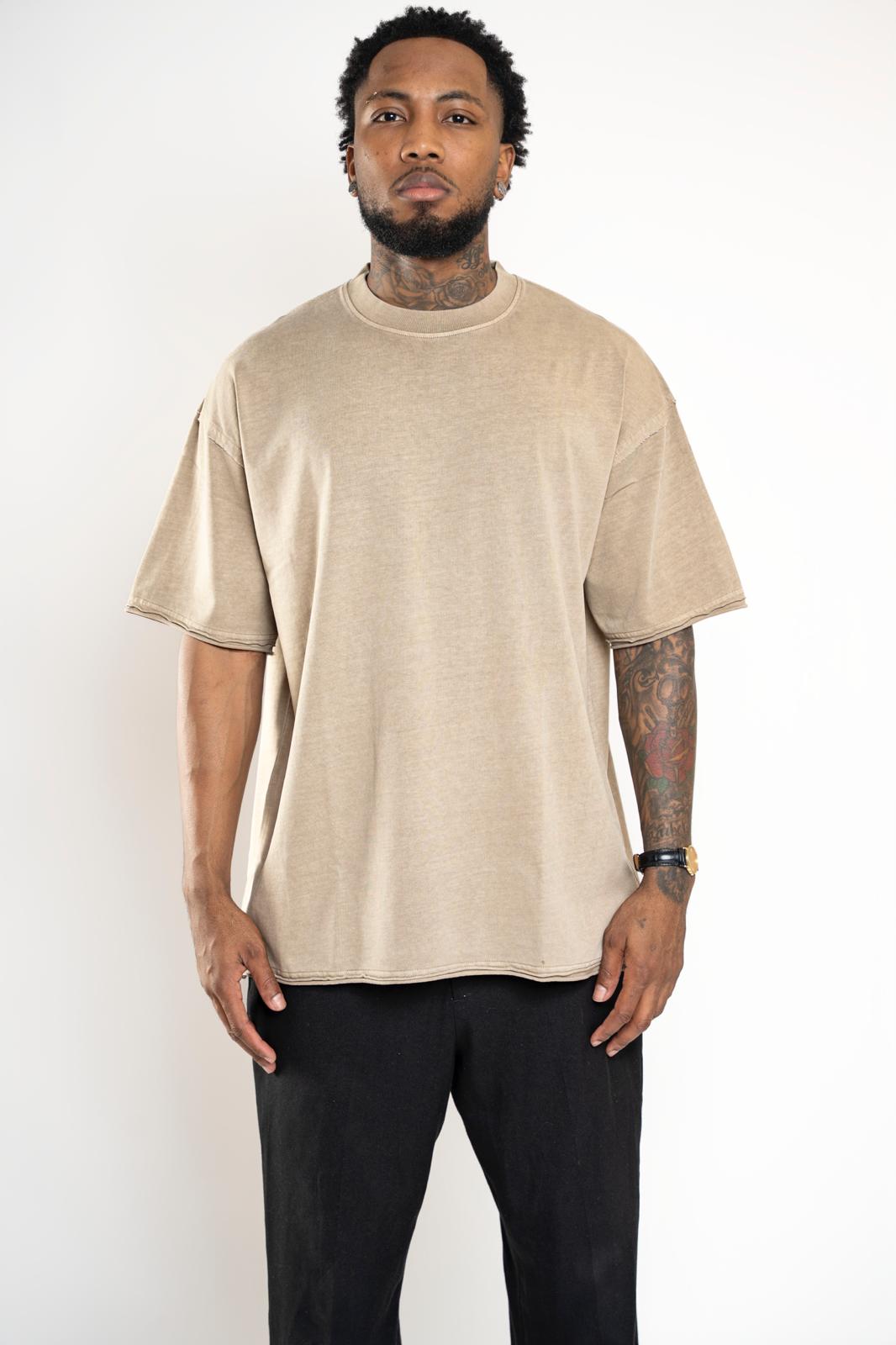 CAMISETA SEMI OVERSIZED ALGODON PESADO MANGA CORTA