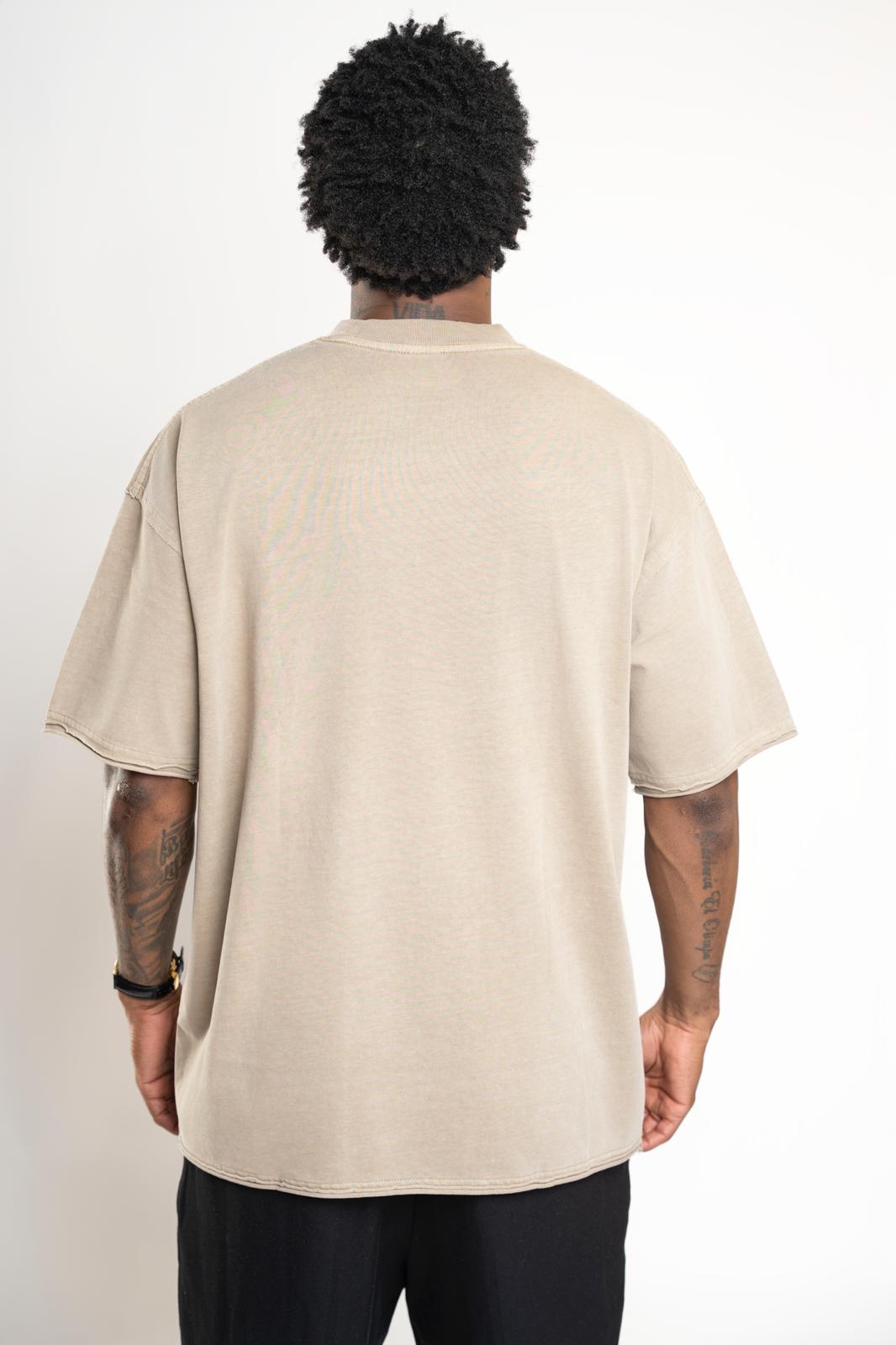 CAMISETA SEMI OVERSIZED ALGODON PESADO MANGA CORTA