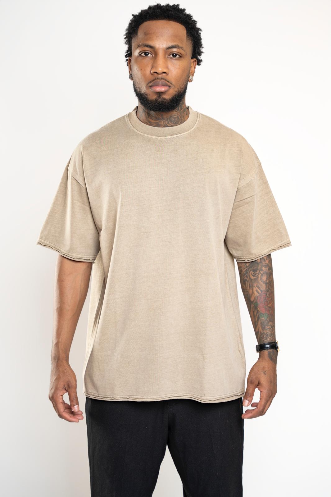 CAMISETA SEMI OVERSIZED ALGODON PESADO MANGA CORTA