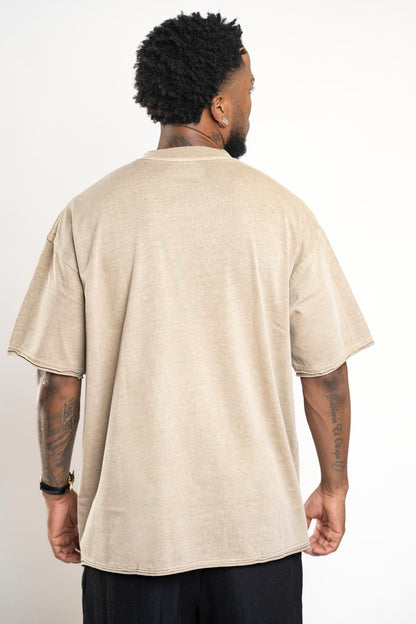 CAMISETA SEMI OVERSIZED ALGODON PESADO MANGA CORTA