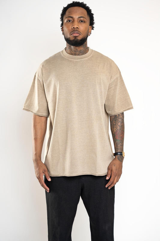 CAMISETA SEMI OVERSIZED ALGODON PESADO MANGA CORTA